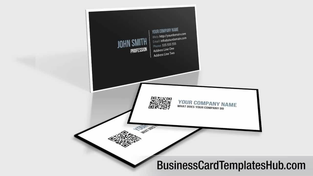 Elegant Black And White Qr Code Business Card Template – Youtube Within Qr Code Business Card Template