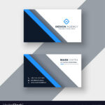 Elegant Blue Professional Business Card Template Throughout Professional Name Card Template