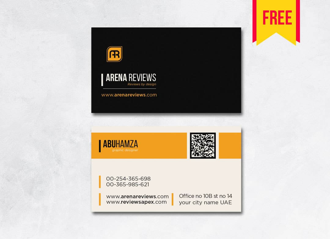 Elegant Business Card Template | Free Download – Arenareviews Intended For Download Visiting Card Templates