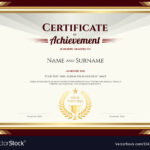 Elegant Certificate Of Achievement Template Within Certificate Of Accomplishment Template Free