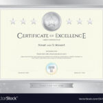 Elegant Certificate Template For Excellence Regarding Commemorative Certificate Template