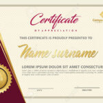Elegant Certificate Template Vector With Luxury And Modern Pattern.. With Elegant Certificate Templates Free