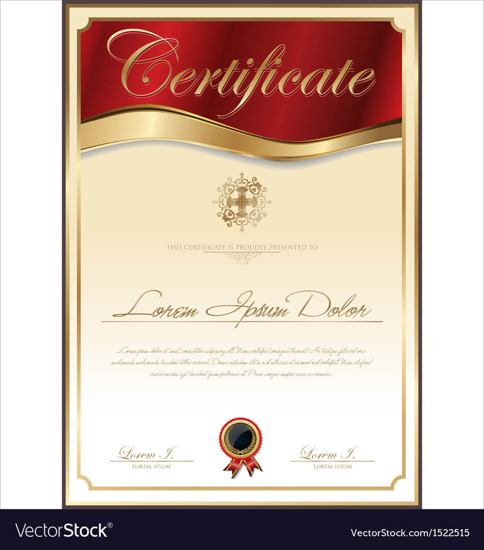 Elegant Certificate Template With High Resolution Certificate Template