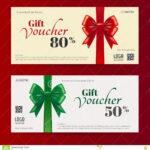 Elegant Christmas Gift Card Or Gift Voucher Template Stock Pertaining To Free Christmas Gift Certificate Templates