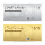 Elegant Gift Voucher Or Gift Card Certificate Template In Gold.. With Regard To Elegant Gift Certificate Template