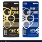 Elegant Movie Gift Voucher Or Gift Card Template Inside Movie Gift Certificate Template