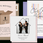 Email Online Moving Announcements That Wow! | Greenvelope Inside Moving Home Cards Template