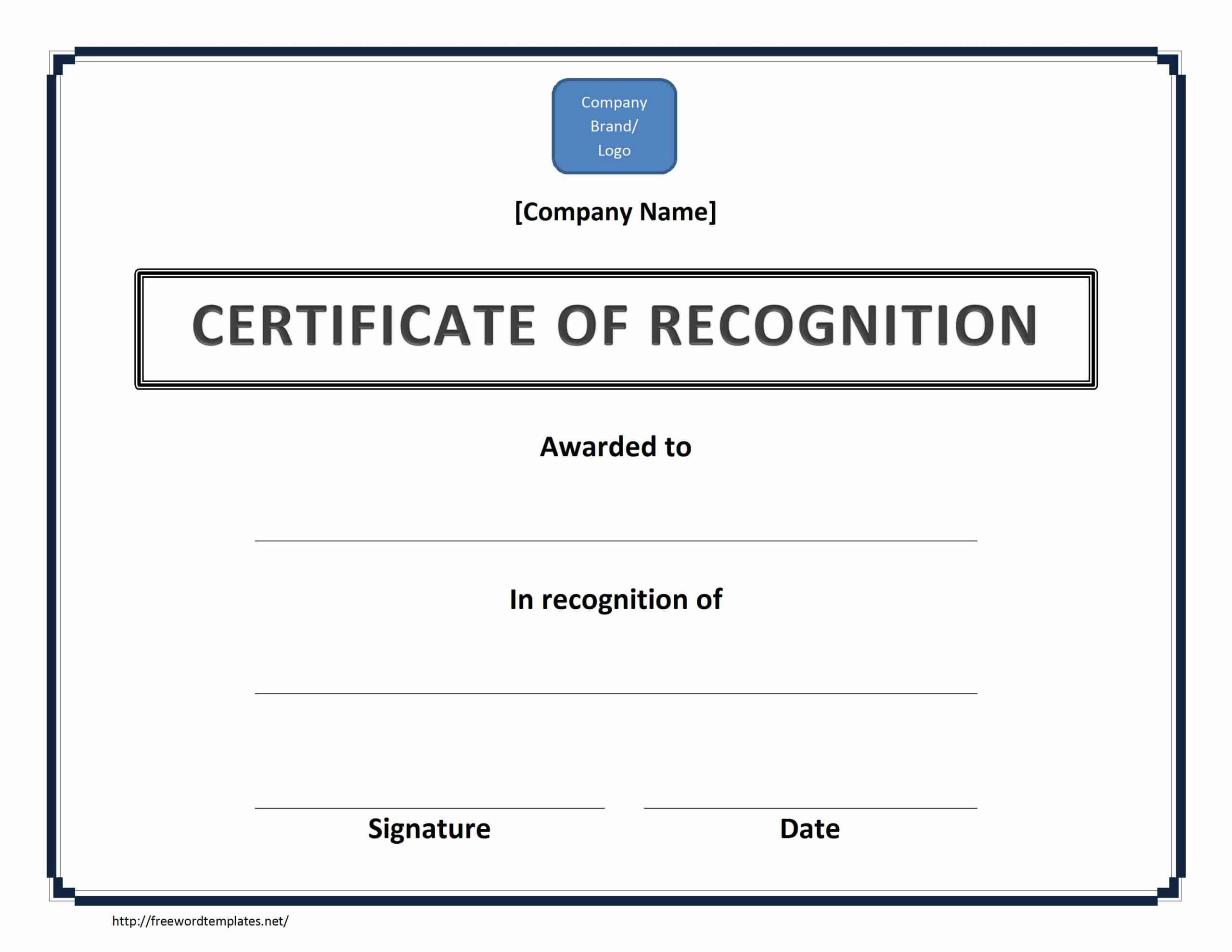Employee Award Templates Free – Barati.ald2014 In Safety Recognition Certificate Template