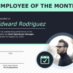 Employee Of The Month Certificate Of Recognition Template Pertaining To Employee Of The Month Certificate Template With Picture
