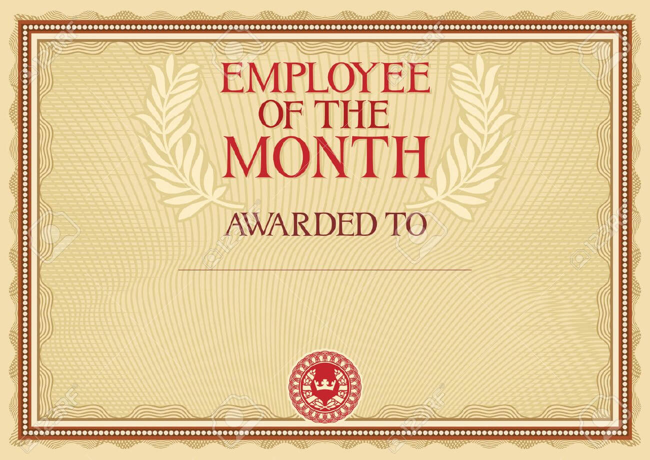 Employee Of The Month – Certificate Template For Employee Of The Month Certificate Template With Picture
