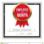 Employee Of The Month Certificate Template Stock Vector In Employee Of The Month Certificate Template With Picture
