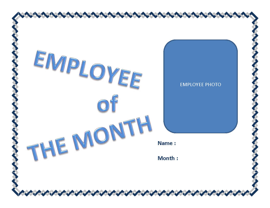 Employee Of The Month Certificate Template | Templates At Within Employee Of The Month Certificate Template