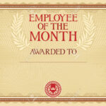 Employee Of The Month - Certificate Template within Manager Of The Month Certificate Template
