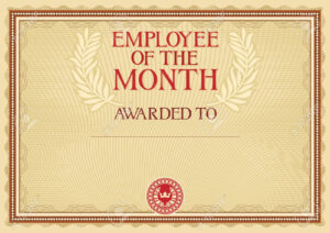 Employee Of The Month - Certificate Template within Manager Of The Month Certificate Template