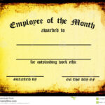 Employee Of The Month Stock Illustration. Illustration Of With Manager Of The Month Certificate Template