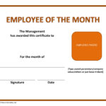 Employee Of The Month Template | E Commercewordpress In Employee Of The Month Certificate Template With Picture