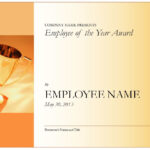 Employee Of The Year Certificate Pertaining To Employee Of The Year Certificate Template Free