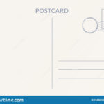 Empty Postcard Template Stock Vector. Illustration Of Mail With Post Cards Template