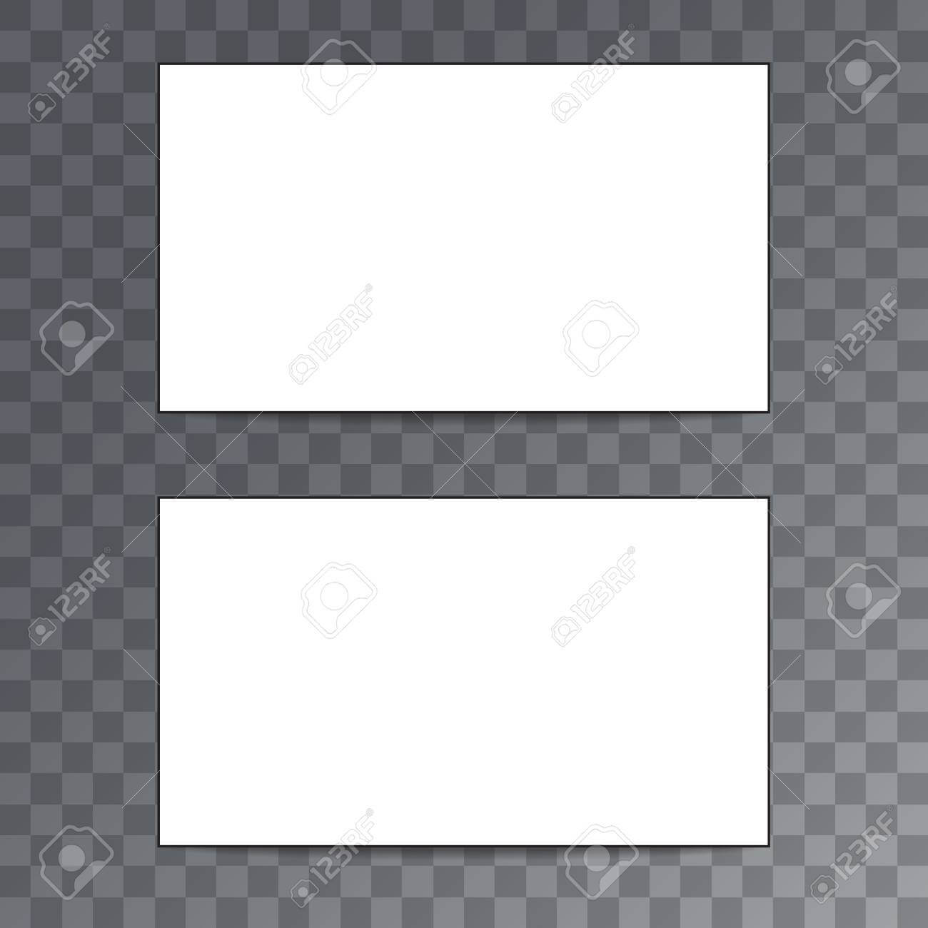 Empty Template Business Card Isolated On Transparent Background. Regarding Transparent Business Cards Template