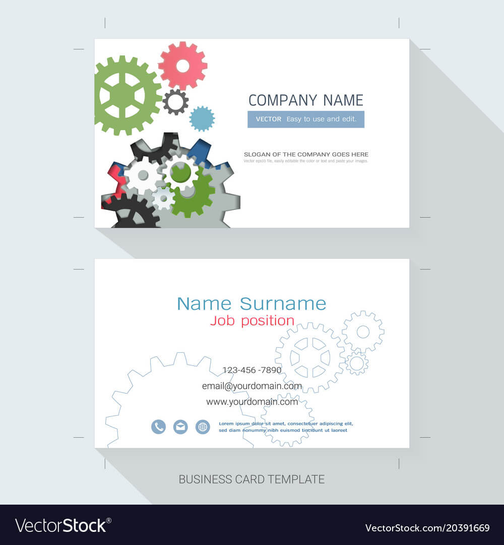 Engineering Business Card Or Name Card Template Within Table Name Card Template