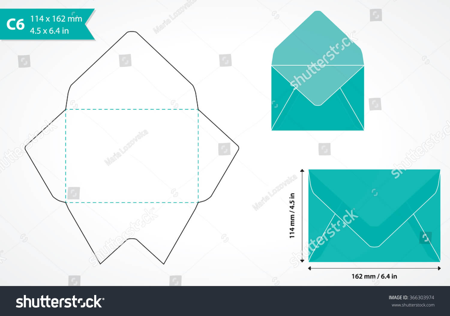 Envelope Template Images, Stock Photos & Vectors | Shutterstock With Regard To Envelope Templates For Card Making