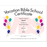 Essential Church Certificates - Children's Edition regarding Vbs Certificate Template