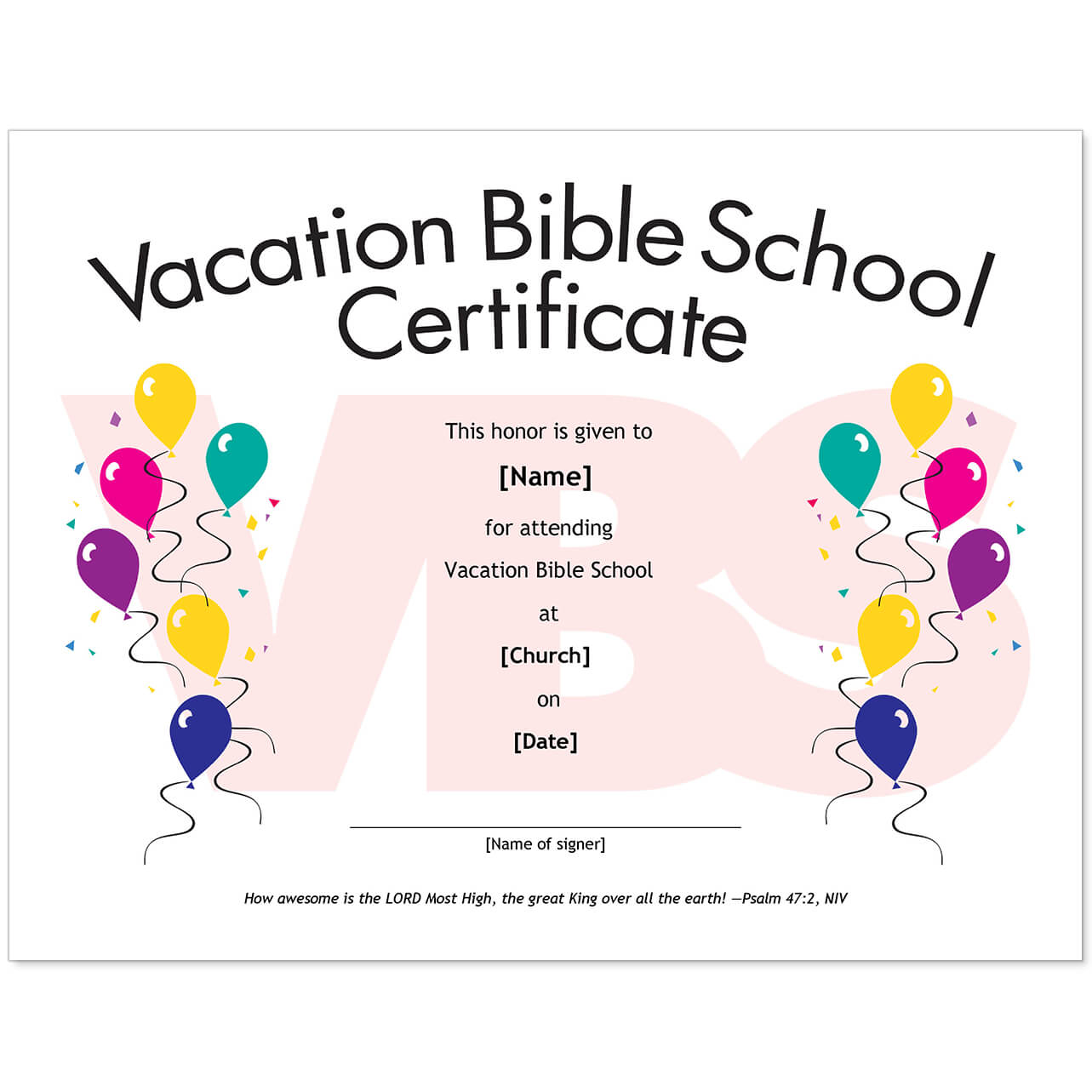 Essential Church Certificates - Children's Edition With Regard To Free Vbs Certificate Templates
