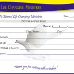 Eternal Life Visitor Card B | Creative Kingdom Designs With Regard To Church Visitor Card Template Word
