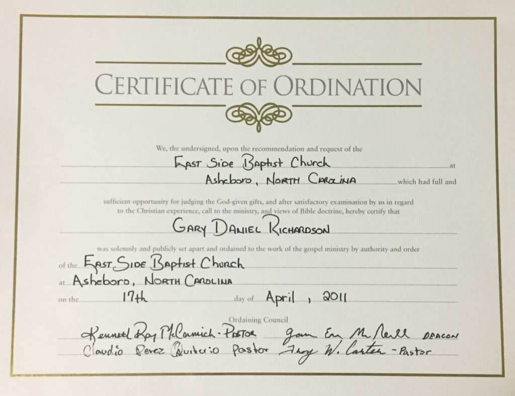 Exceptional Printable Ordination Certificate | Dan's Blog Inside Ordination Certificate Template