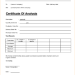🥰4+ Free Sample Certificate Of Analysis (Coa) Templates🥰 within Certificate Of Analysis Template