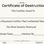🥰5+ Free Certificate Of Destruction Sample Templates🥰 Within Certificate Of Destruction Template