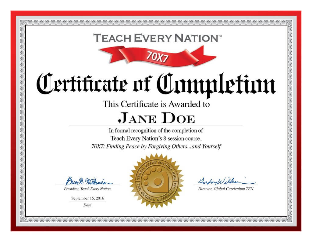 ?free Certificate Of Completion Template Sample With Example? Intended For Class Completion Certificate Template