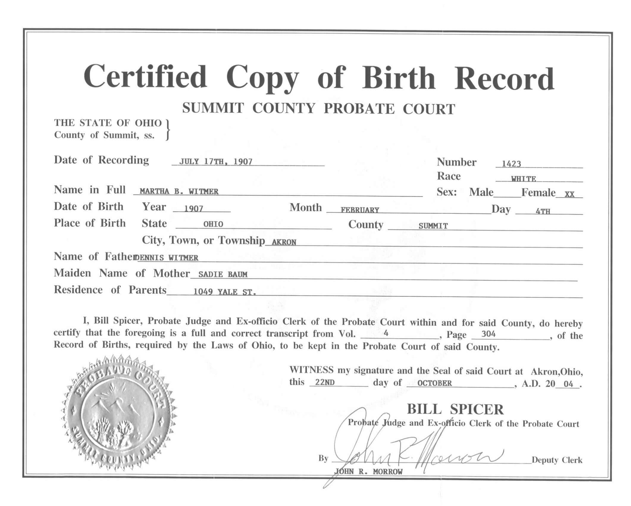 ?free Printable Certificate Of Birth Sample Template? With Regard To Official Birth Certificate Template