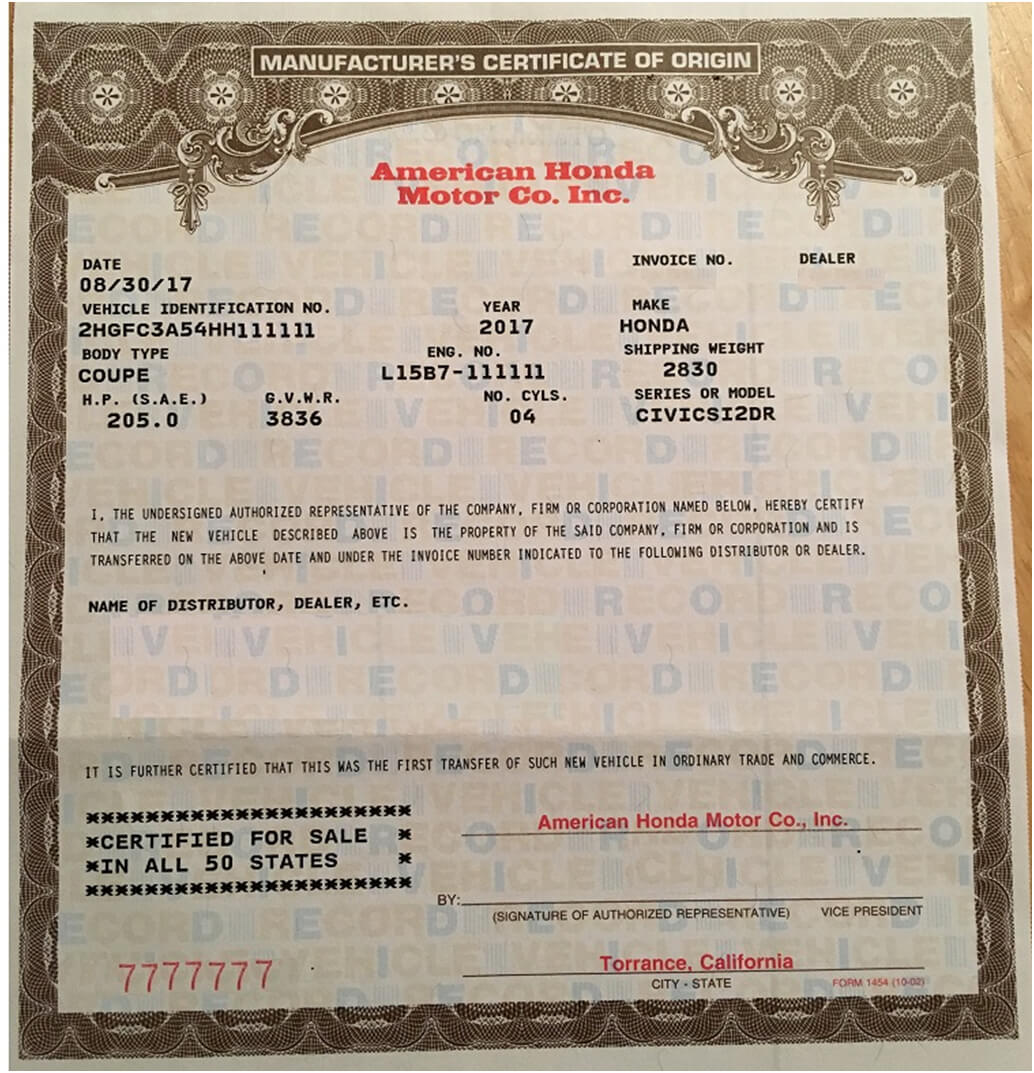 ?free Printable Certificate Of Origin Form Template [Pdf Inside Certificate Of Origin For A Vehicle Template