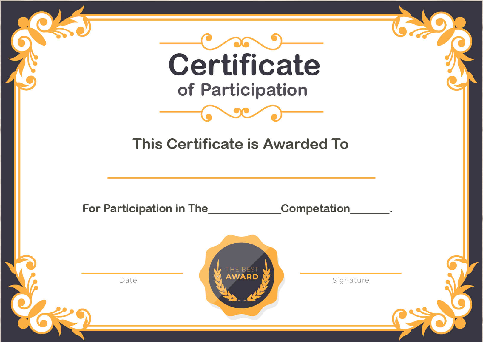 ?free Printable Certificate Of Participation Templates (Cop)? Intended For Certificate Of Participation In Workshop Template