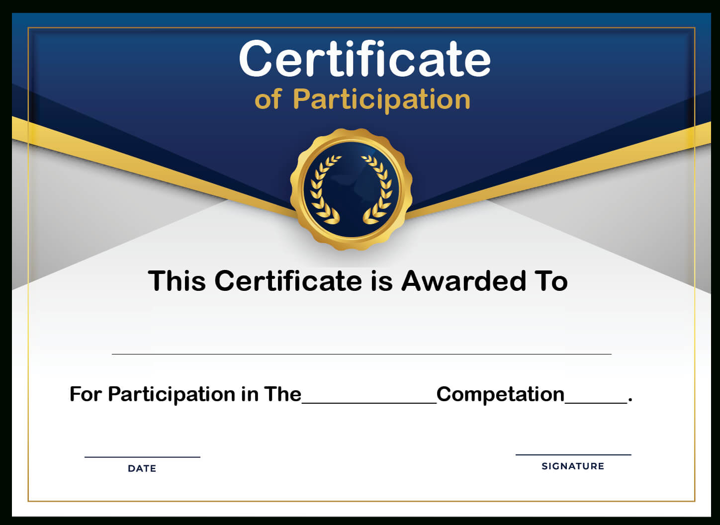 ?free Printable Certificate Of Participation Templates (Cop)? Intended For Participation Certificate Templates Free Download