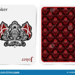 Face Of Joker Card Thistle Plant Pattern With Crossed Flags Throughout Joker Card Template