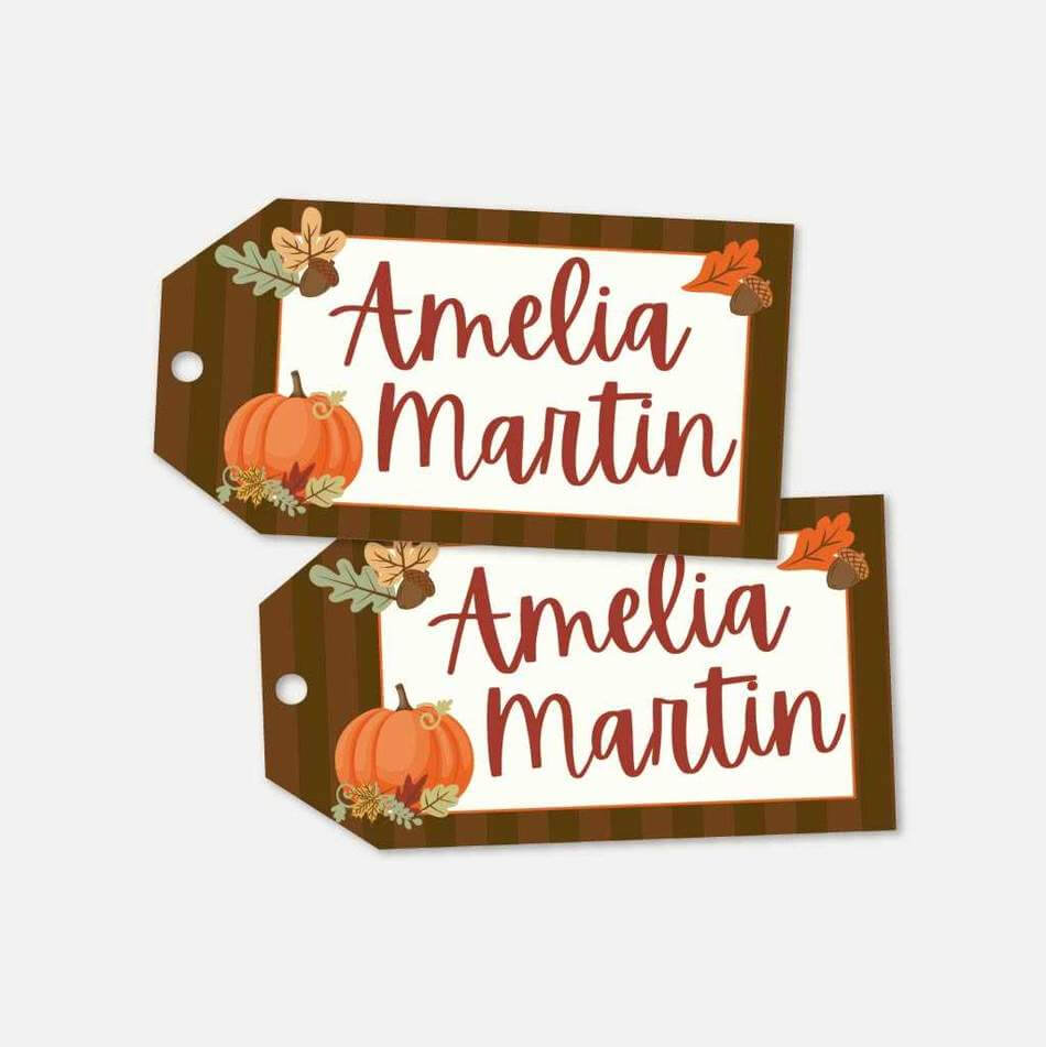 Fall Party Place Cards Template With Thanksgiving Place Card Templates