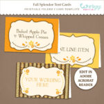 Fall Tent Card Template – Thanksgiving Placecards – Editable – Printable –  Pdf File – Fall Splendor – In Thanksgiving Place Cards Template