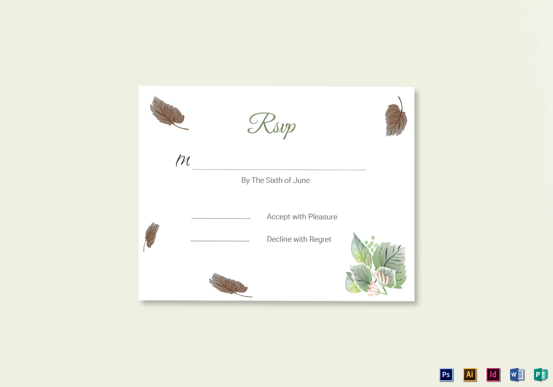 Fall Wedding Rsvp Card Template Intended For Template For Rsvp Cards For Wedding