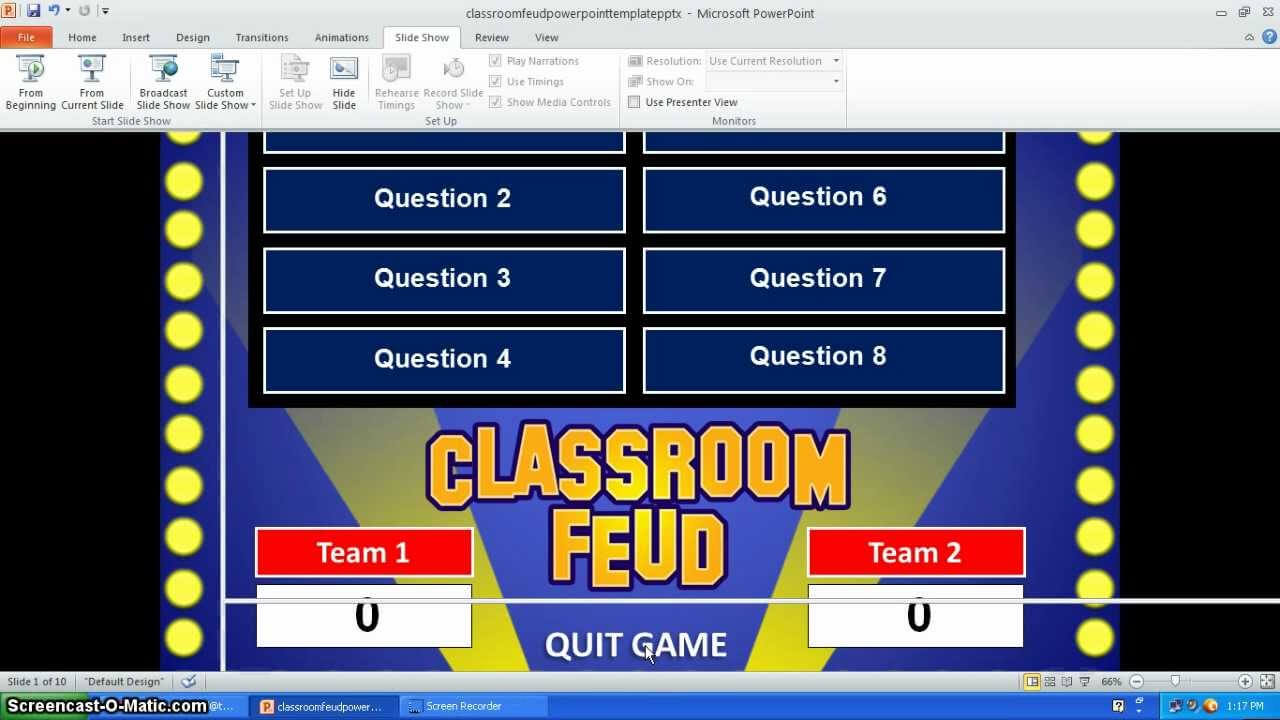 Family Feud Powerpoint Template – Youtube With Regard To Quiz Show Template Powerpoint