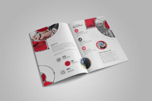Fancy Stylish Bi-Fold Brochure Template 000727 throughout Fancy Brochure Templates