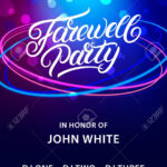 Farewell Party Hand Written Lettering. Invitation Card, Poster,.. With Regard To Farewell Invitation Card Template