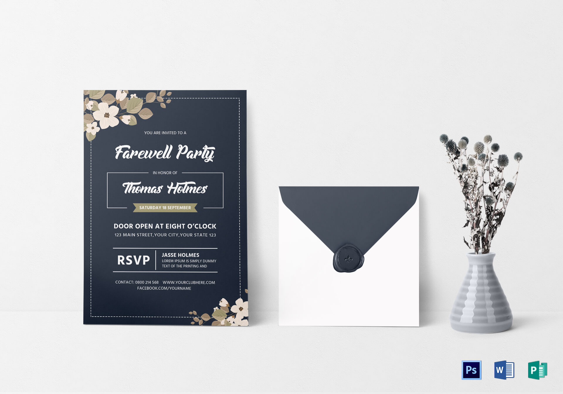 Farewell Party Invitation Card Template With Farewell Card Template Word