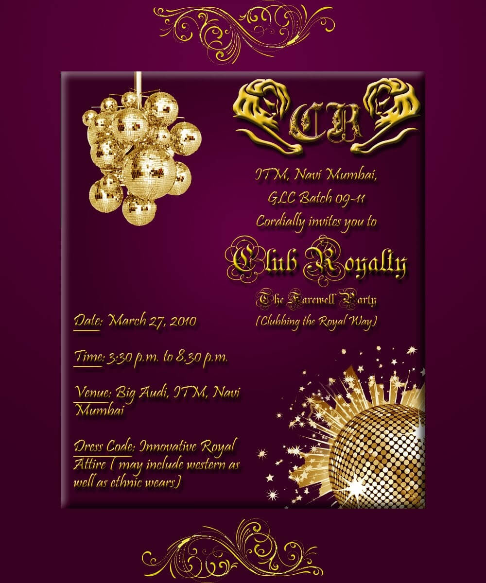 Farewell Party Invitation Card Throughout Farewell Invitation Card Template
