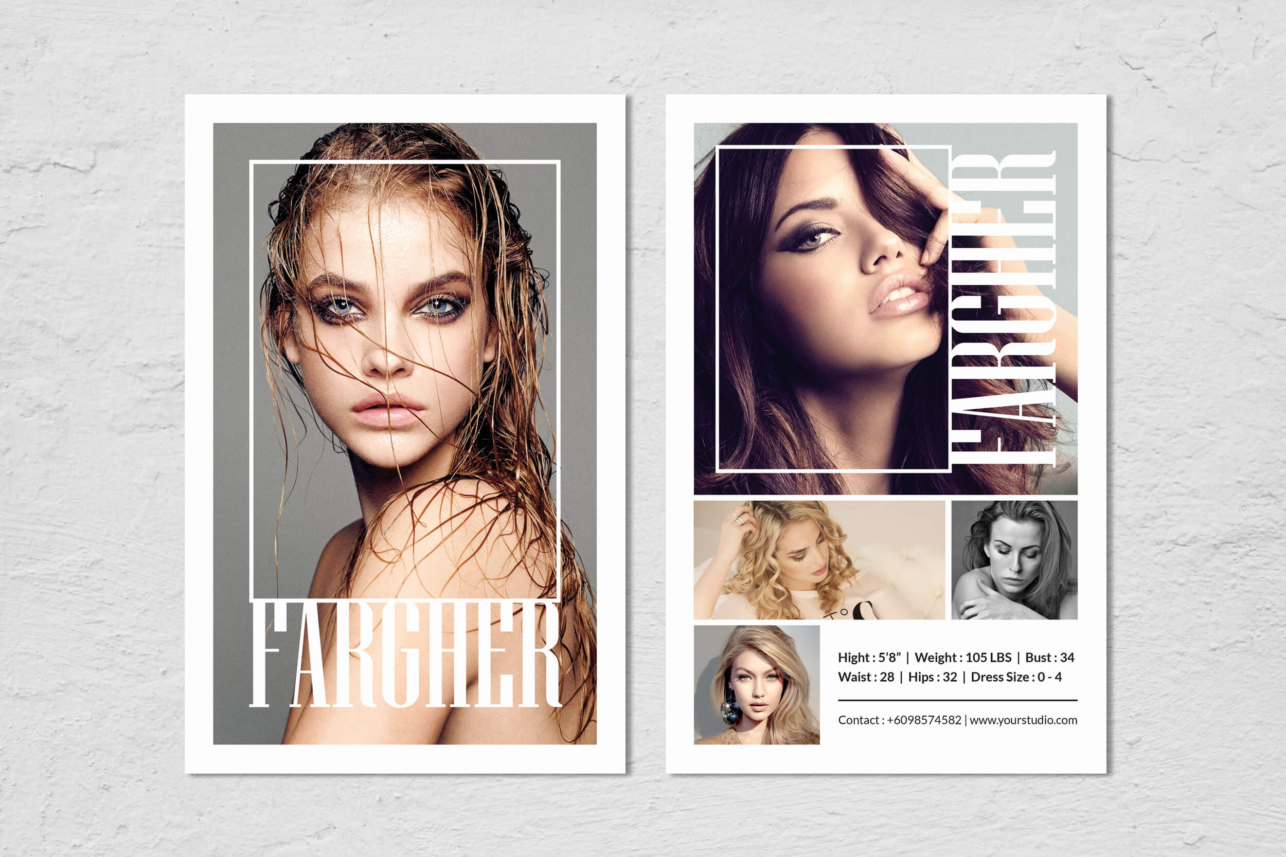 Fashion Modeling Comp Card Template Pertaining To Comp Card Template Psd