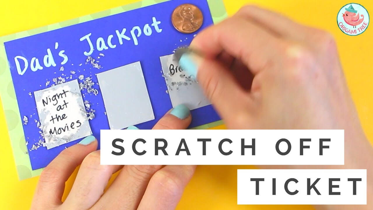 Father's Day Gift Card – How To Make Diy Scratch Off Card & Lottery Ticket  – Easy Paper Crafts Regarding Scratch Off Card Templates