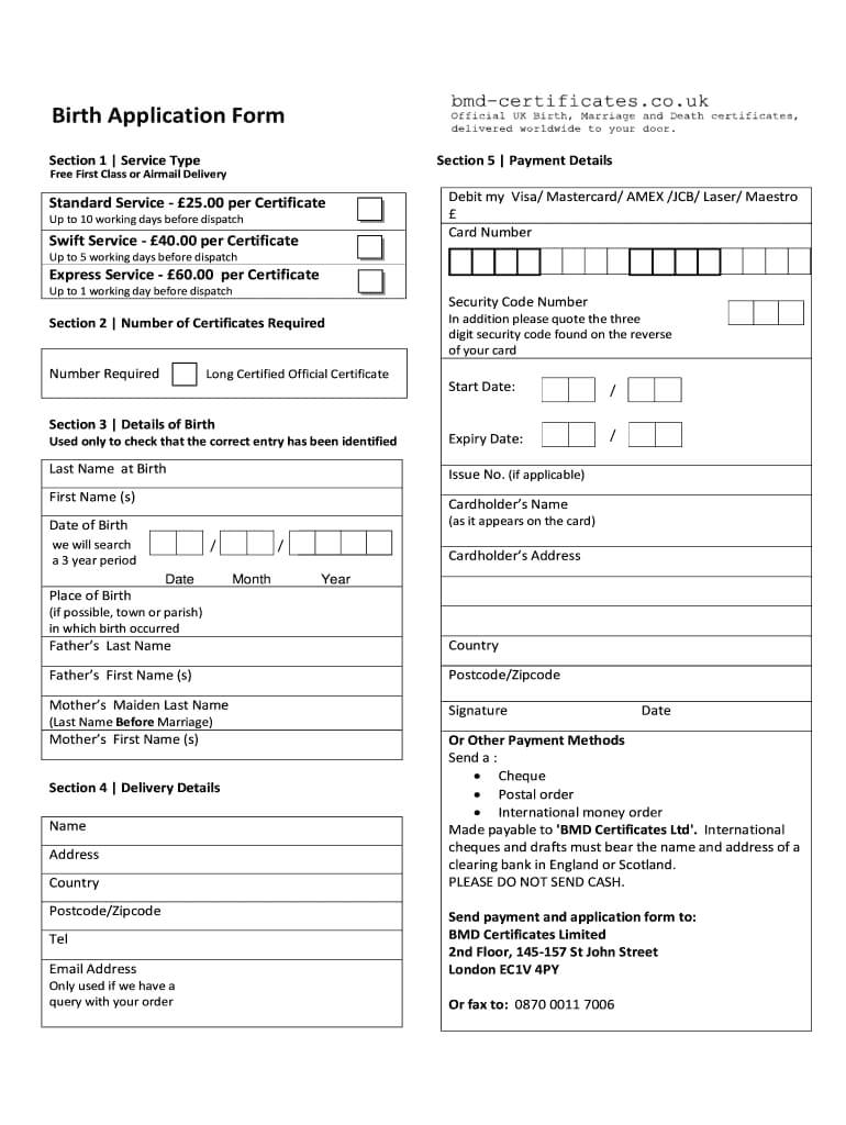 Fillable Death Certificate Uk - Fill Online, Printable For Birth Certificate Template Uk
