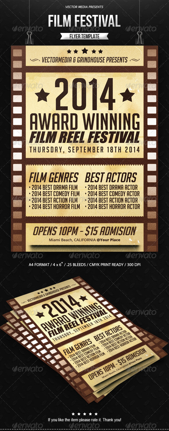 Film Festival Graphics, Designs & Templates From Graphicriver With Film Festival Brochure Template