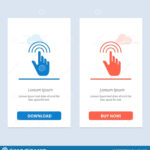 Finger, Gestures, Hand, Interface, Tap Blue And Red Download For Push Card Template